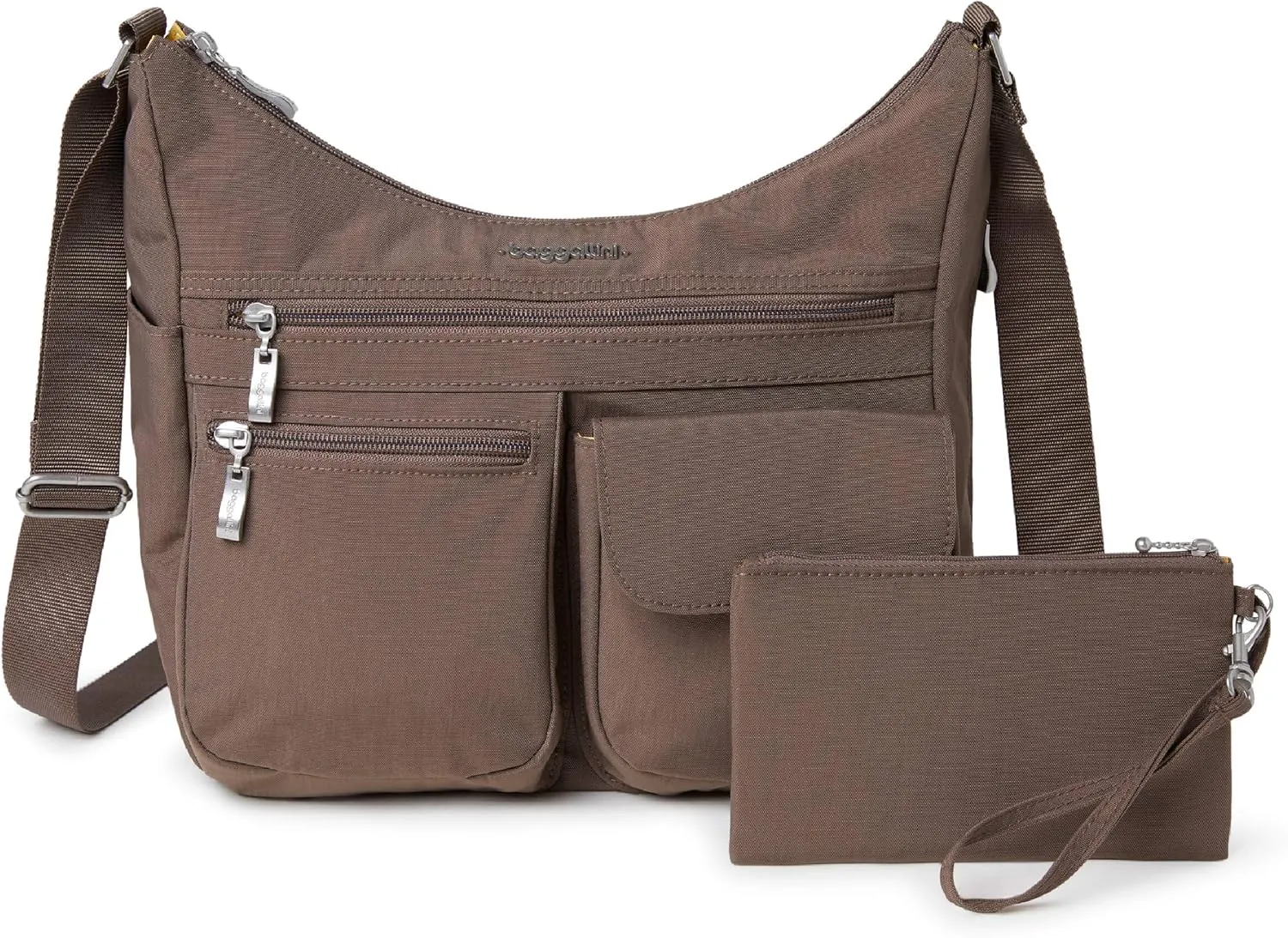 Baggallini Everywhere Bagg Crossbody Women 11x9 Lightweight Nylon Hobo Water-Resistant Travel Bag W/RFID