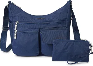 Baggallini Everywhere Bagg Crossbody Women 11x9 Lightweight Nylon Hobo Water-Resistant Travel Bag W/RFID