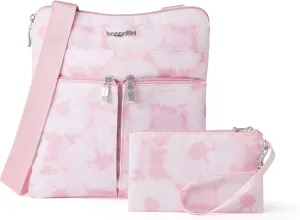 Baggallini Horizon Crossbody Bags for Women 10x10.5 Lightweight Water-Resistant Nylon RFID Purse Handbag w/Wristlet Included