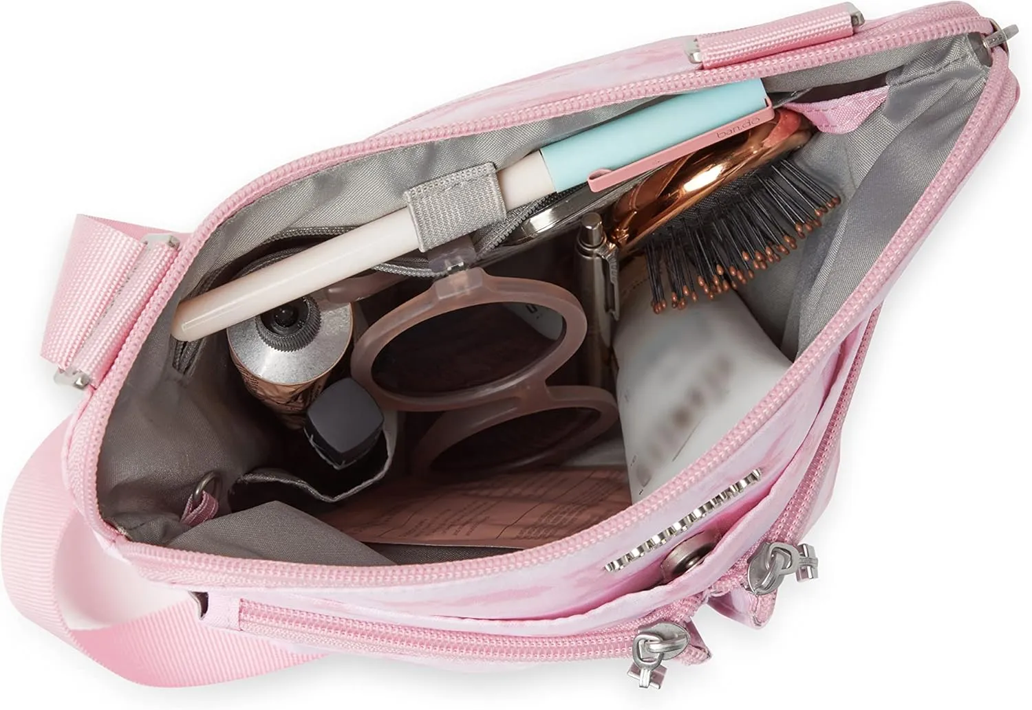 Baggallini Horizon Crossbody Bags for Women 10x10.5 Lightweight Water-Resistant Nylon RFID Purse Handbag w/Wristlet Included