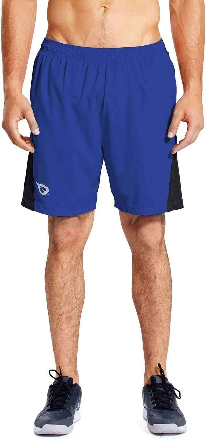 baleaf Men's 7" Running Shorts with Mesh Liner Zipper Pocket for Athletic Workout Gym
