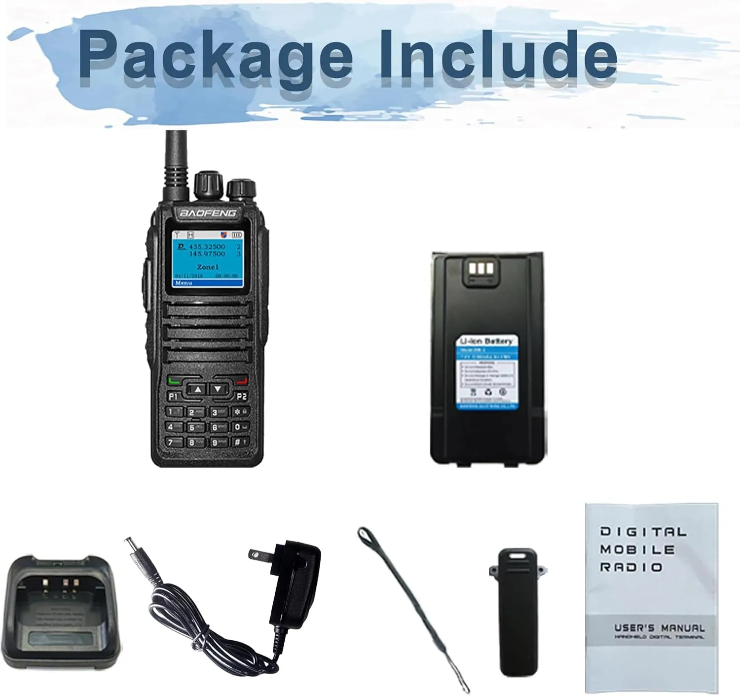 BAOFENG DM-1701 Digital Two Way Radio DMR Analog Walkie Talkie GD-77 Dual Band 5W Long Range Amateur Radio