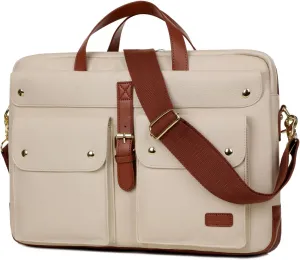 Baosha Vegan Leather 17 inch Laptop Computer Bag Messenger Bag Briefcase for Women Stylish BC-07