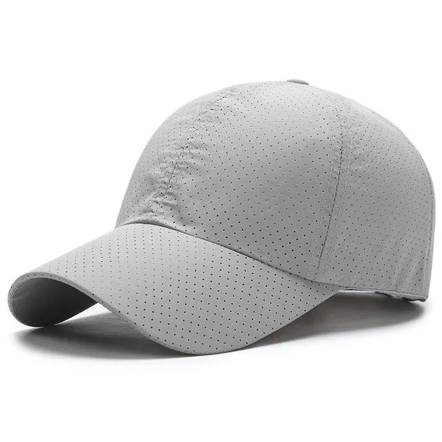 Baseball Cap Men Women Summer Quick Dry Breathable Sun Hat Golf Tennis Running Hiking Camping Fishing Sailboat Beach Sportswear