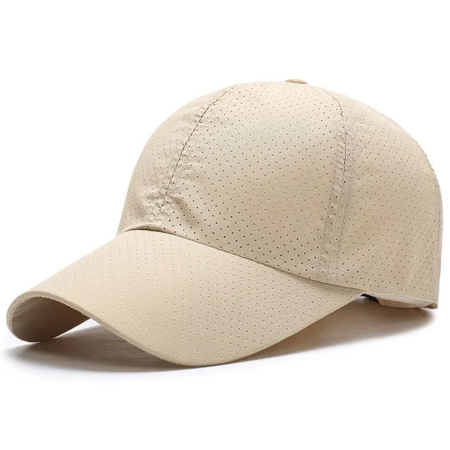 Baseball Cap Men Women Summer Quick Dry Breathable Sun Hat Golf Tennis Running Hiking Camping Fishing Sailboat Beach Sportswear