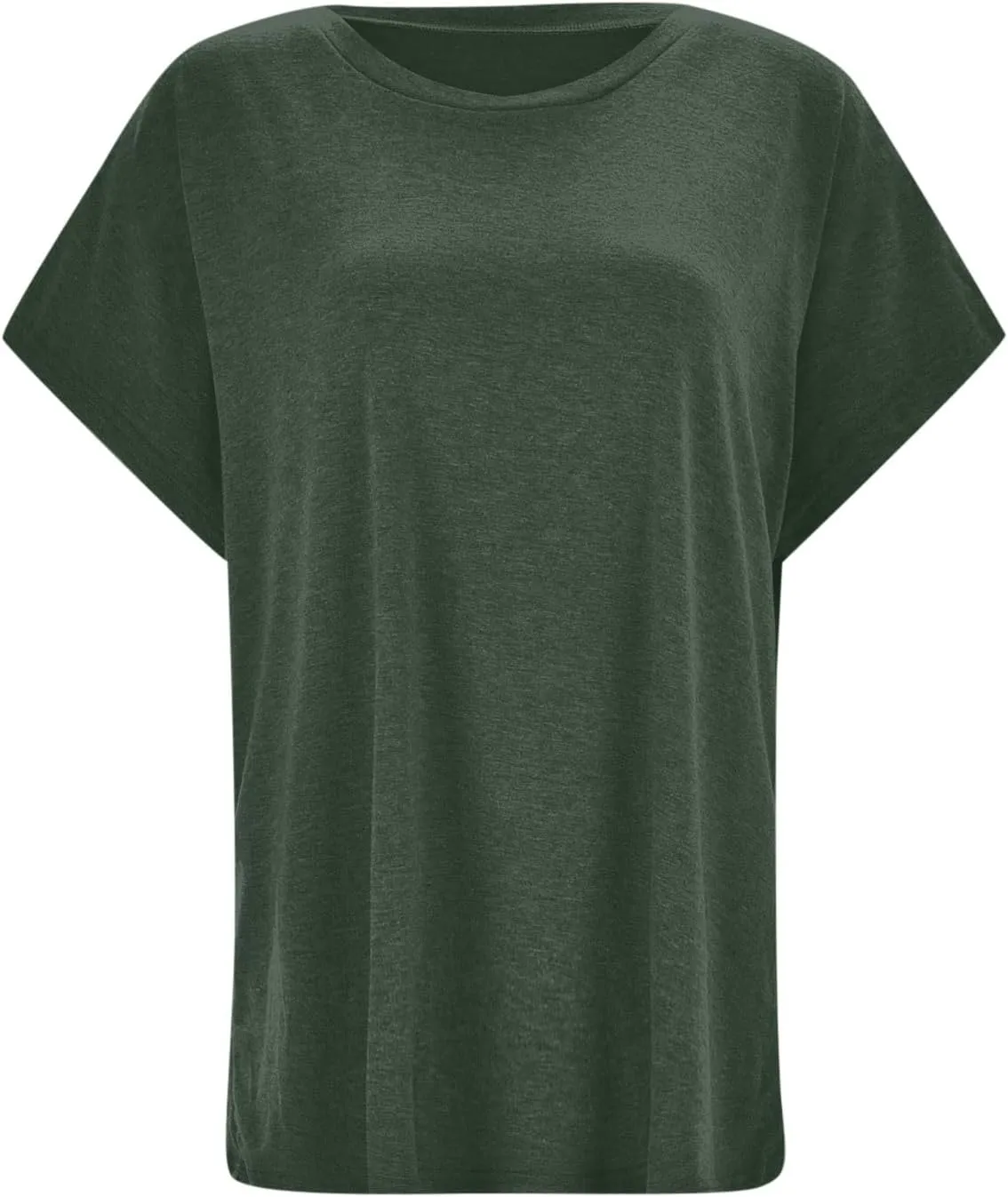Basic T Shirts for Women Short Sleeve Casual Summer Tops Crewneck Dressy Tees Blouses Trendy Solid Loose Fit Tshirt