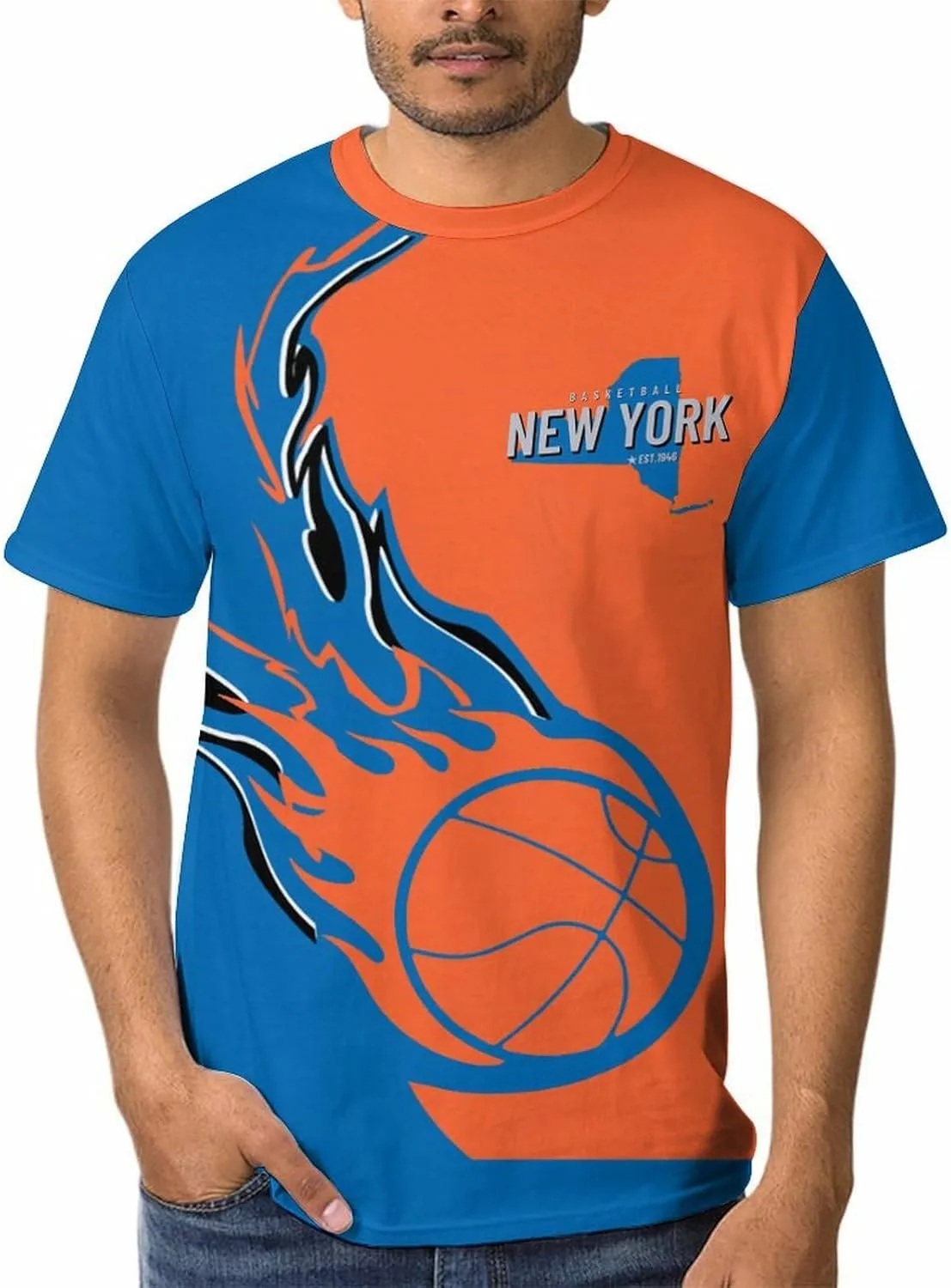 Basketball Shirt 3D Printed Active Athletic Workout Sports Basketball Graphic Short Sleeve Sports Fans Gift for Men