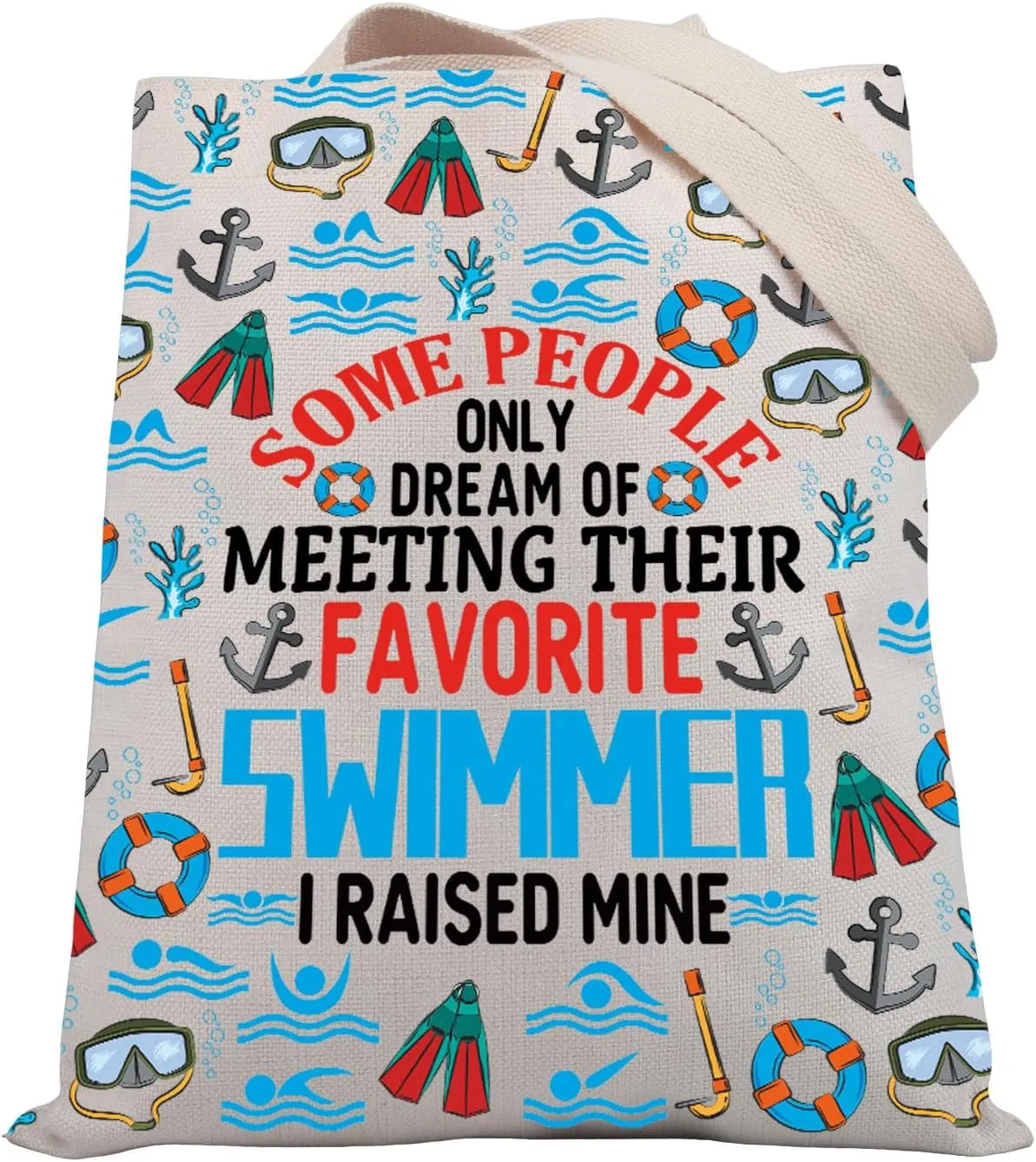 BDPWSS Swimming Pool Tote Bag Swimming Coach Gift Swim Team Gift Some People Only Dream Of Meeting Their Favorite Swimmer Bag