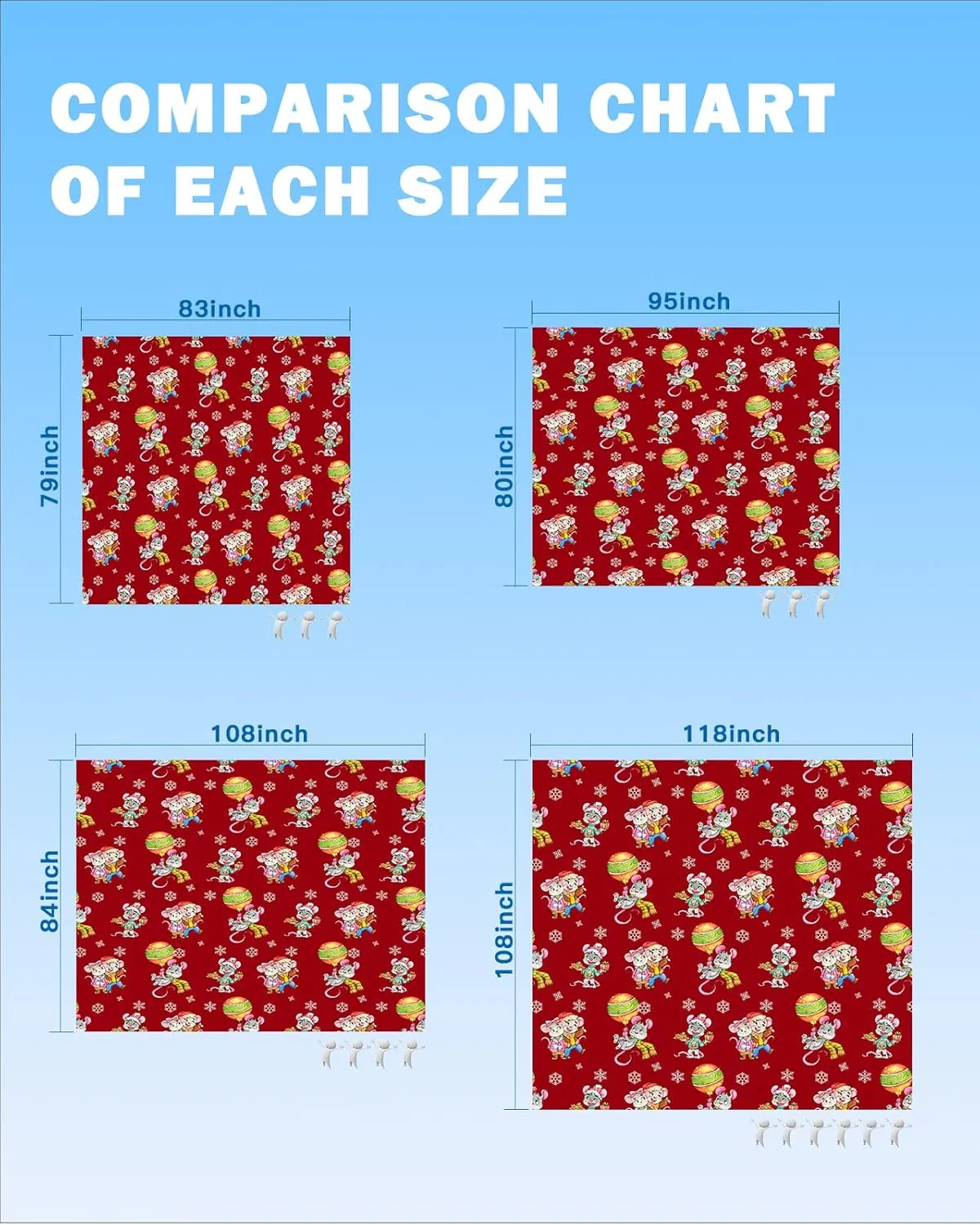 Beach Blanket, Christmas Cartoon Mouse Colorful Lanterns Snowflake Red Beach Mat 95"x80" Large Picnic Blanket,Sandproof Waterproof Outdoor Beach Blankets for Travel Camping Hiking Beach Vacation