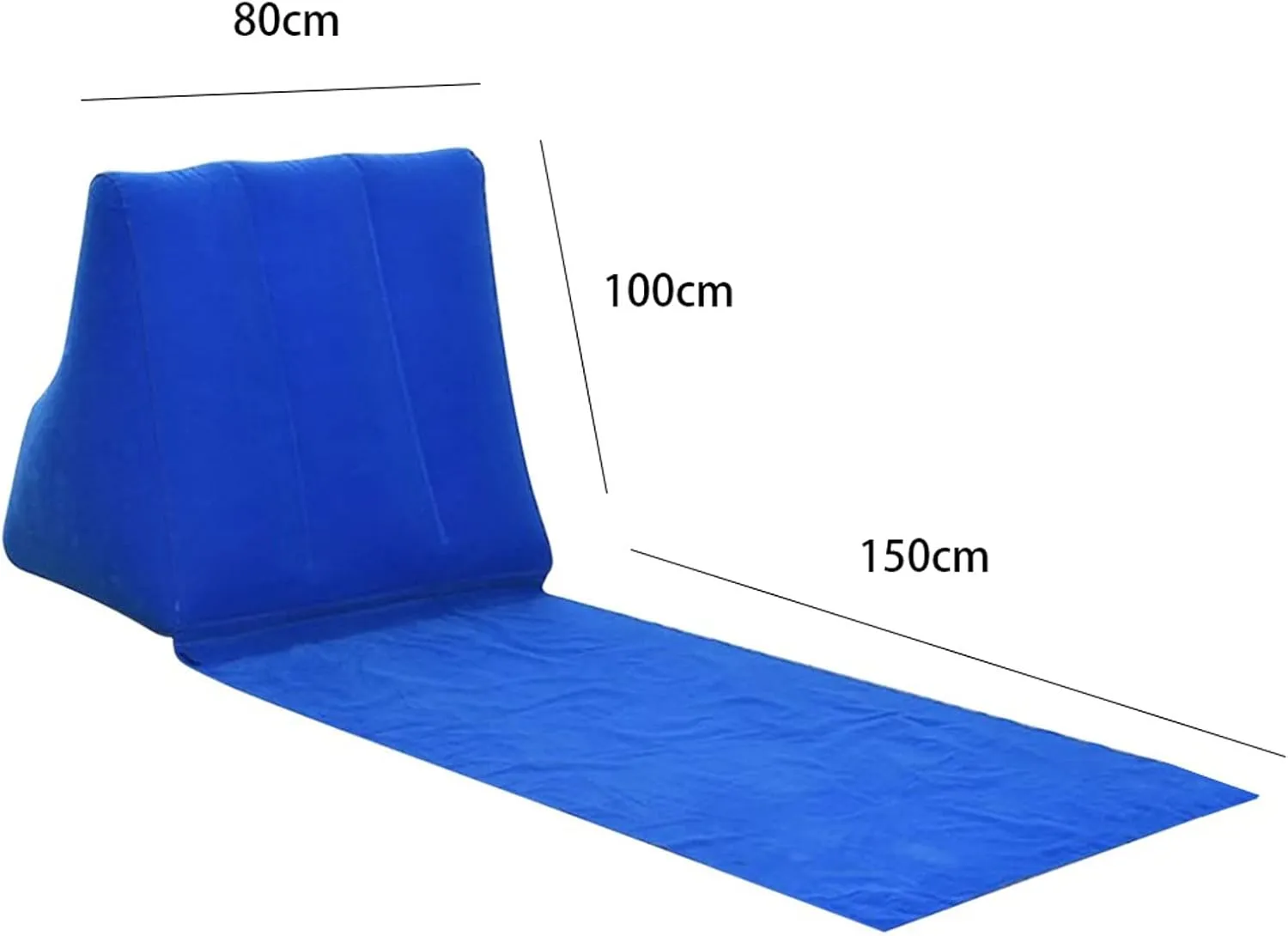 Beach Blankets Outdoor Camping Inflatable Cushion Sleeping Bag Beach Sunbath Air Mattress Triangle Mat Camping Picnic Pad(Dark Blue)
