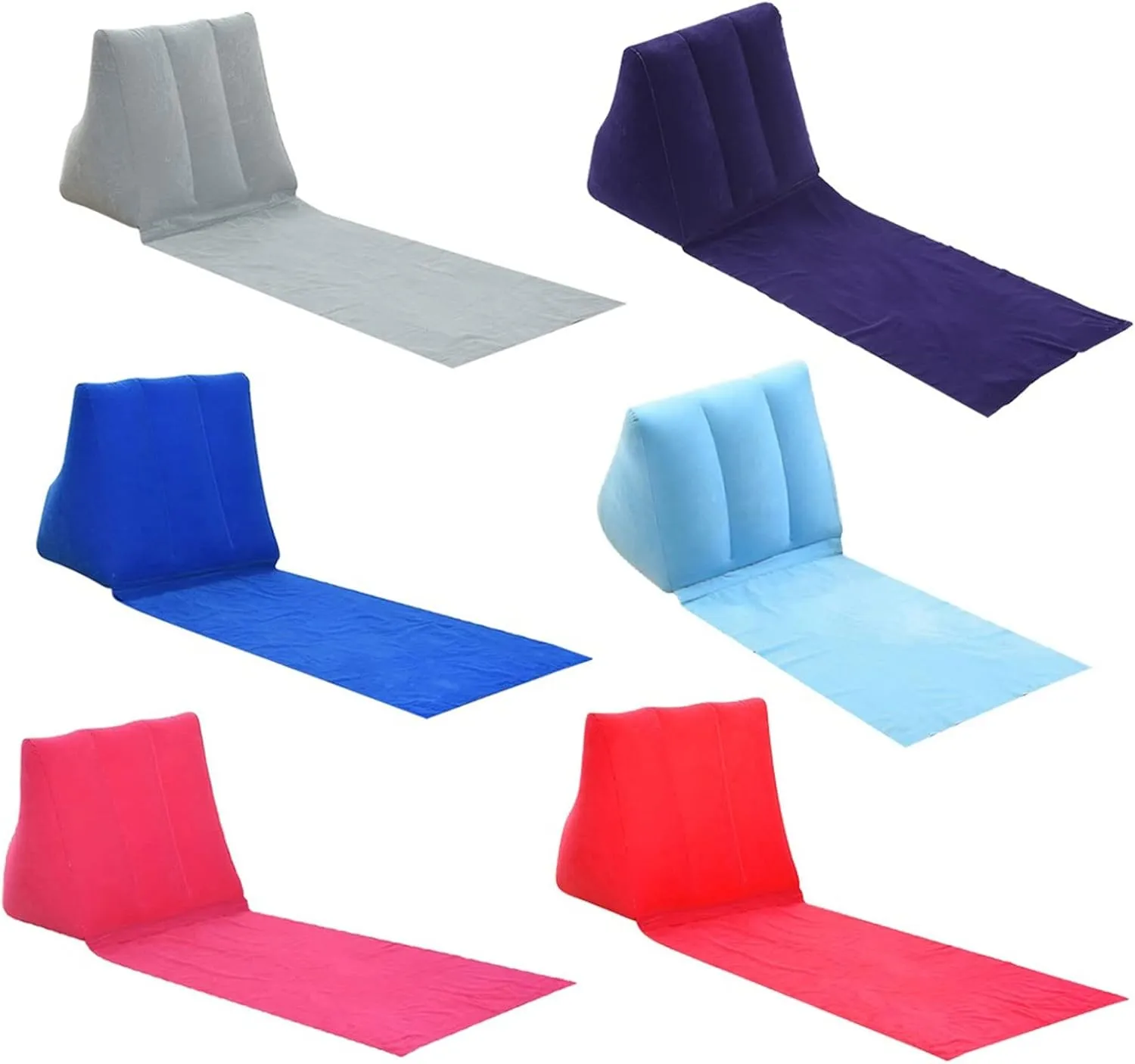 Beach Blankets Outdoor Camping Inflatable Cushion Sleeping Bag Beach Sunbath Air Mattress Triangle Mat Camping Picnic Pad(Dark Blue)
