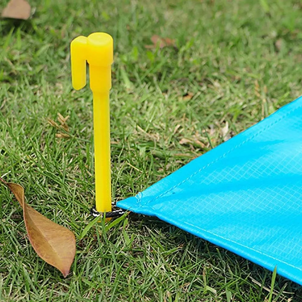 Beach Blankets Waterproof Portable Outdoor Camping Picnic Mat Beach Blanket Ground Mattress with Pocket Tent Mat(Blue,Medium)