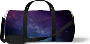 Beautiful Universe Galaxy Sports Duffel Bag Travel Gym Tote Bags Lightweight Durable Shoulder Strap Waterproof Polyester Outside Mesh Pocket Overnight Trip Duffel Bag for Women Men