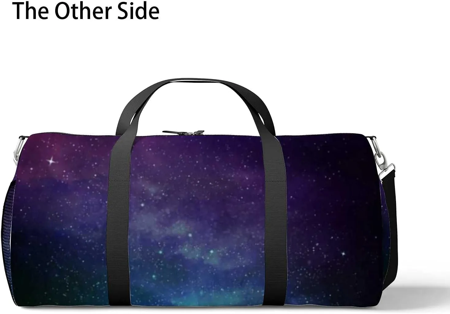 Beautiful Universe Galaxy Sports Duffel Bag Travel Gym Tote Bags Lightweight Durable Shoulder Strap Waterproof Polyester Outside Mesh Pocket Overnight Trip Duffel Bag for Women Men