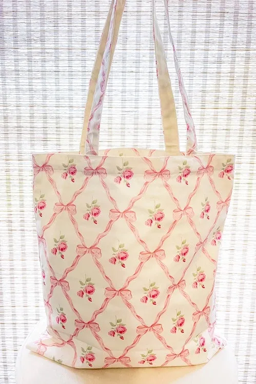 Bella Bow Rose Tote Bag