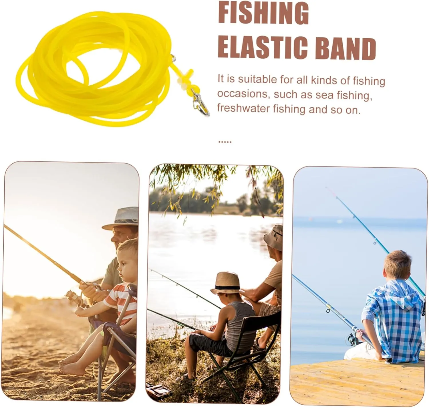 BESPORTBLE Sling Fishing Safety Rope for Elastic Thick Lanyard Extra Long Lanyard Tether Rope Protective Color