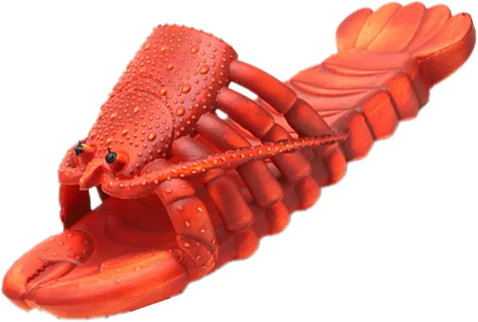 BING RUI CO Lobster Slippers Funny fish slippers Summer Beach Essentials and Holiday Gifts for Unisex