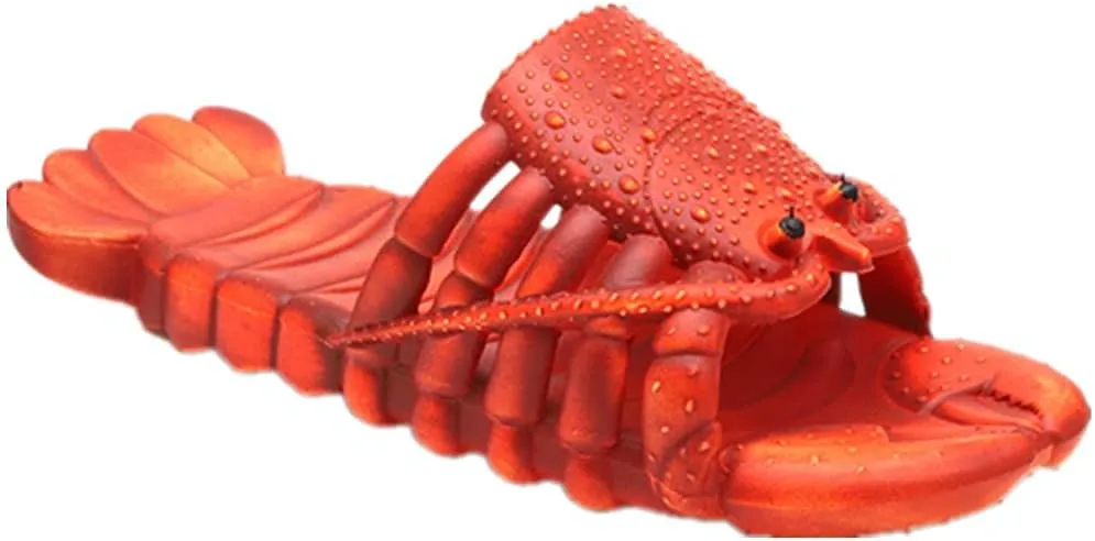 BING RUI CO Lobster Slippers Funny fish slippers Summer Beach Essentials and Holiday Gifts for Unisex