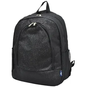 Black Glitter NGIL Canvas School Backpack