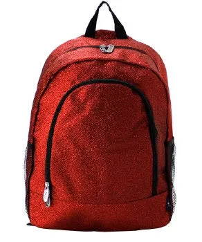 Black Glitter NGIL Canvas School Backpack