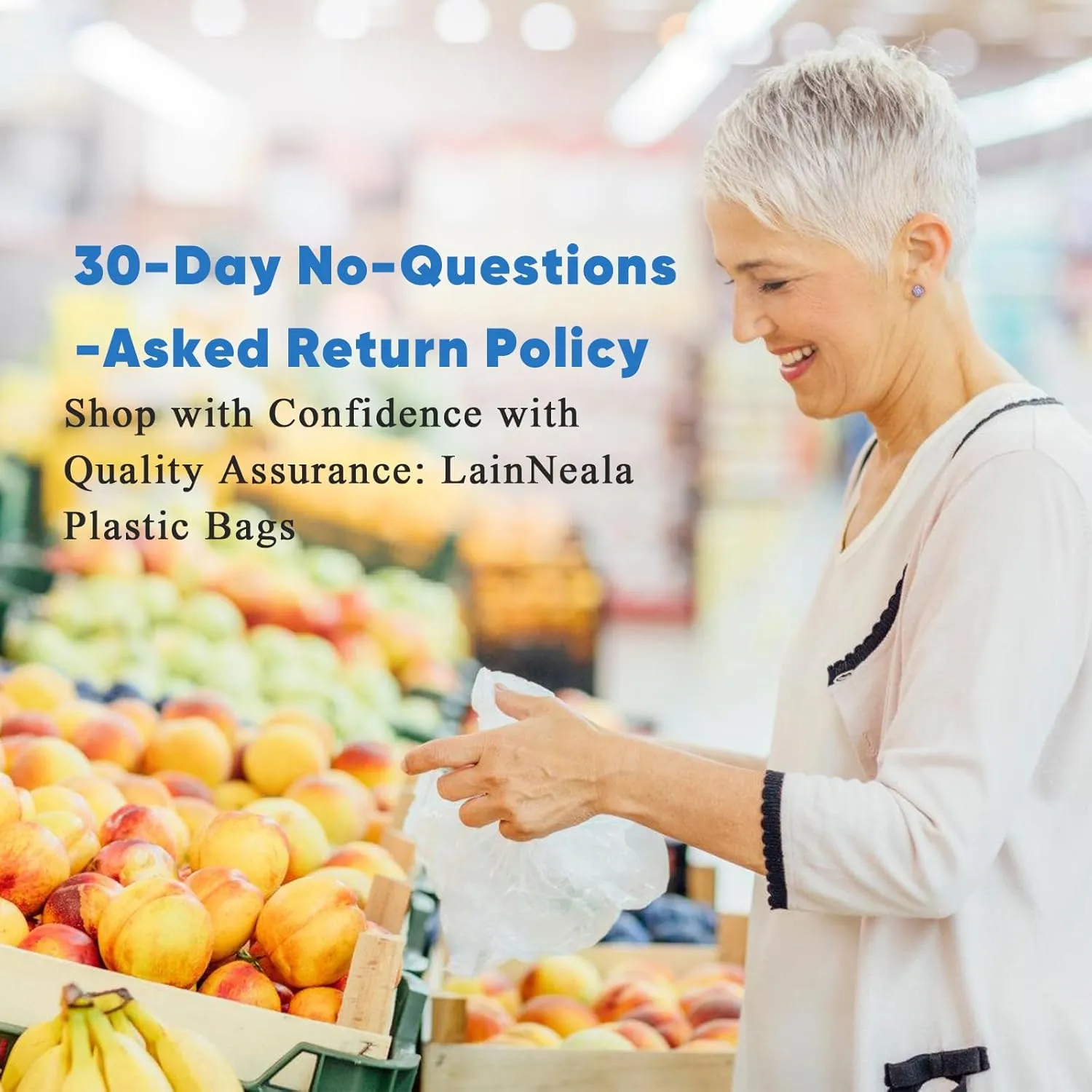 Black Plastic Bags (11.5'x 6.5" x 21')(1000Pack) with Handles - Shopping & Grocery Bags for Small Business, Restaurants in Bulk