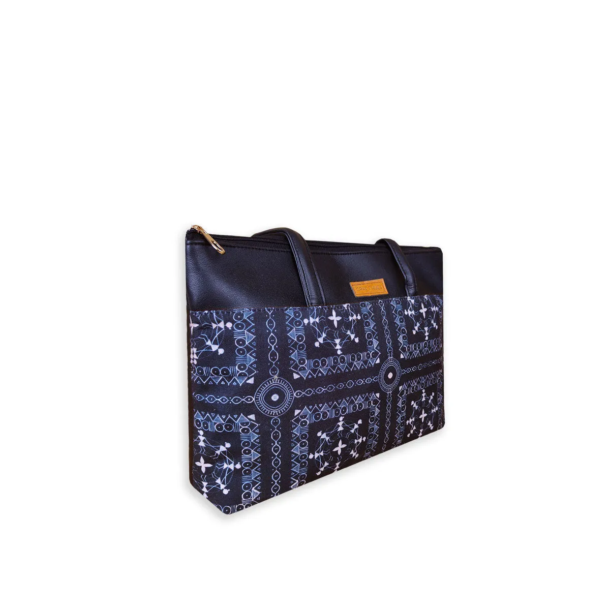 Black Warli Musical Tote Bag