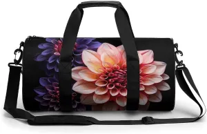 Blooming Plants Sport Gym Duffle Travel Bag for Women Men Overnight Weekender Bag with Shoe Compartment,Wet Pocket, 17.7in/9in/9in, style