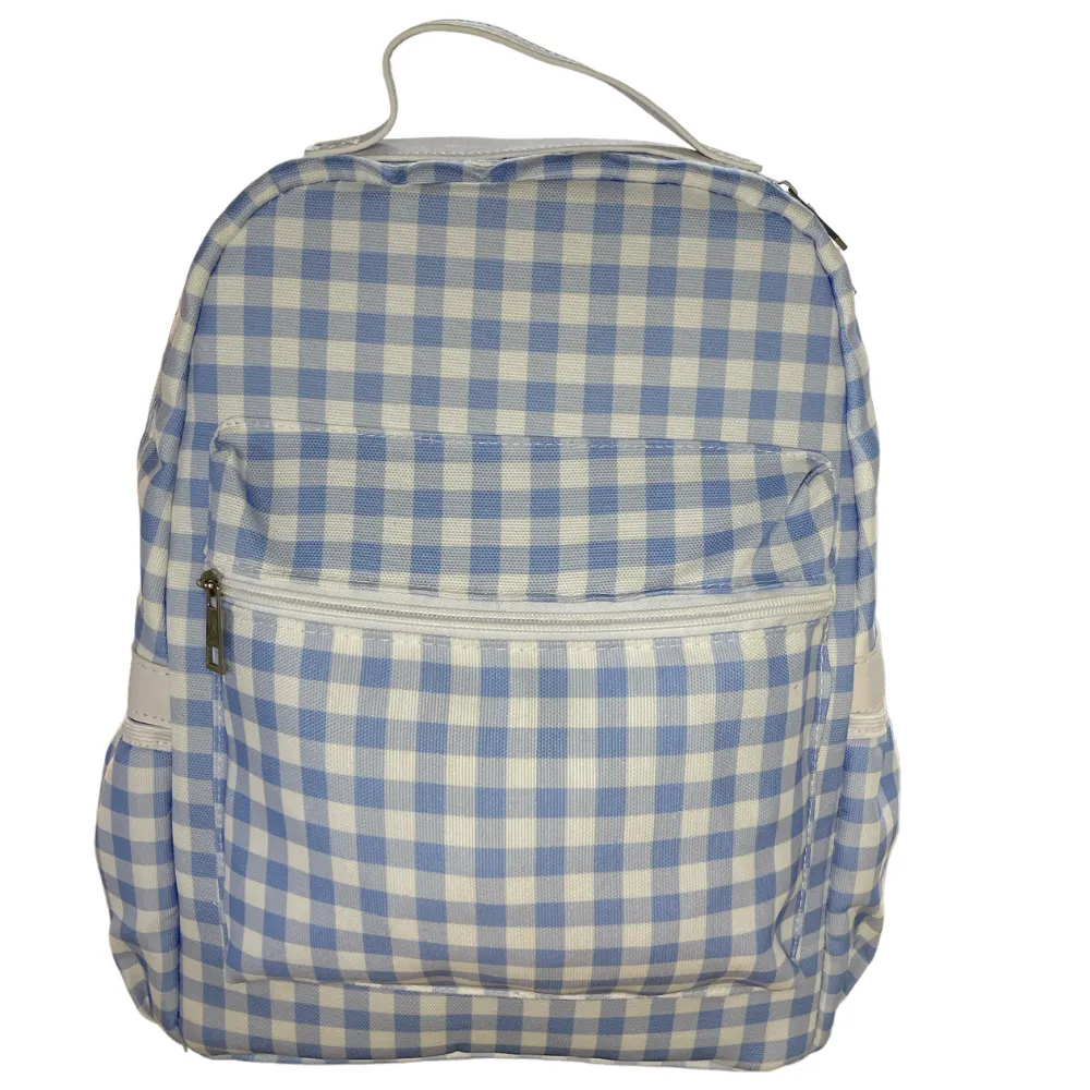 Blue Gingham Backpack