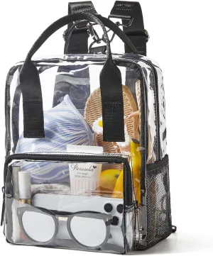 Bluome Clear Bag For Stadium Events 12×6×12 Crossbody Beach Lunch Tote Transparent Bag Purse Stadium Approved For Women Men