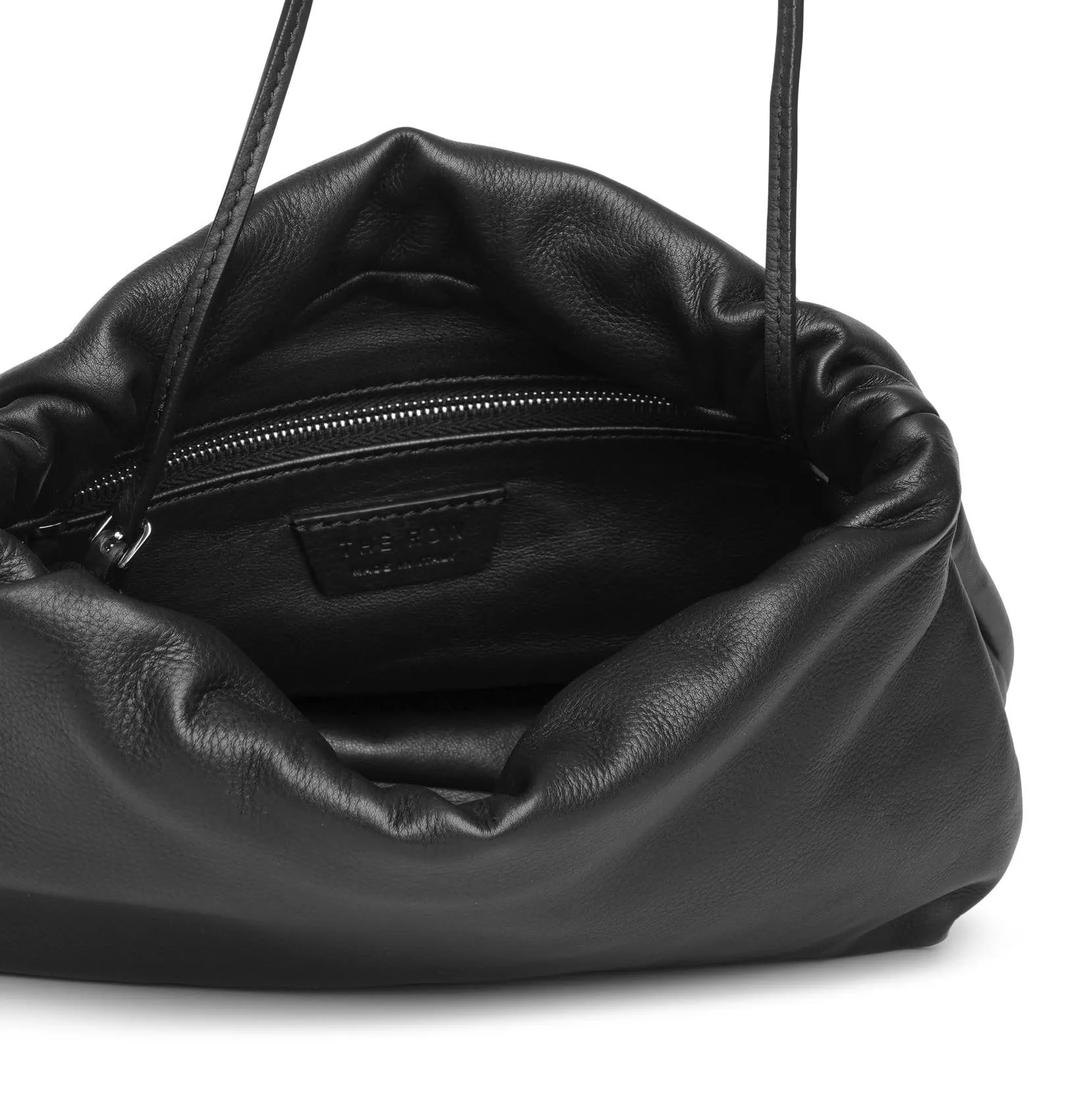 Boarse leather clutch bag