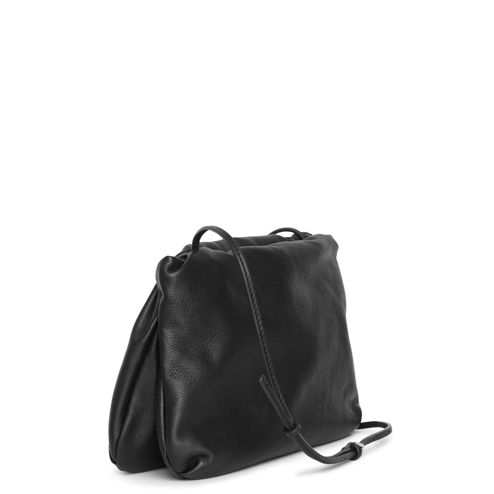 Boarse leather clutch bag