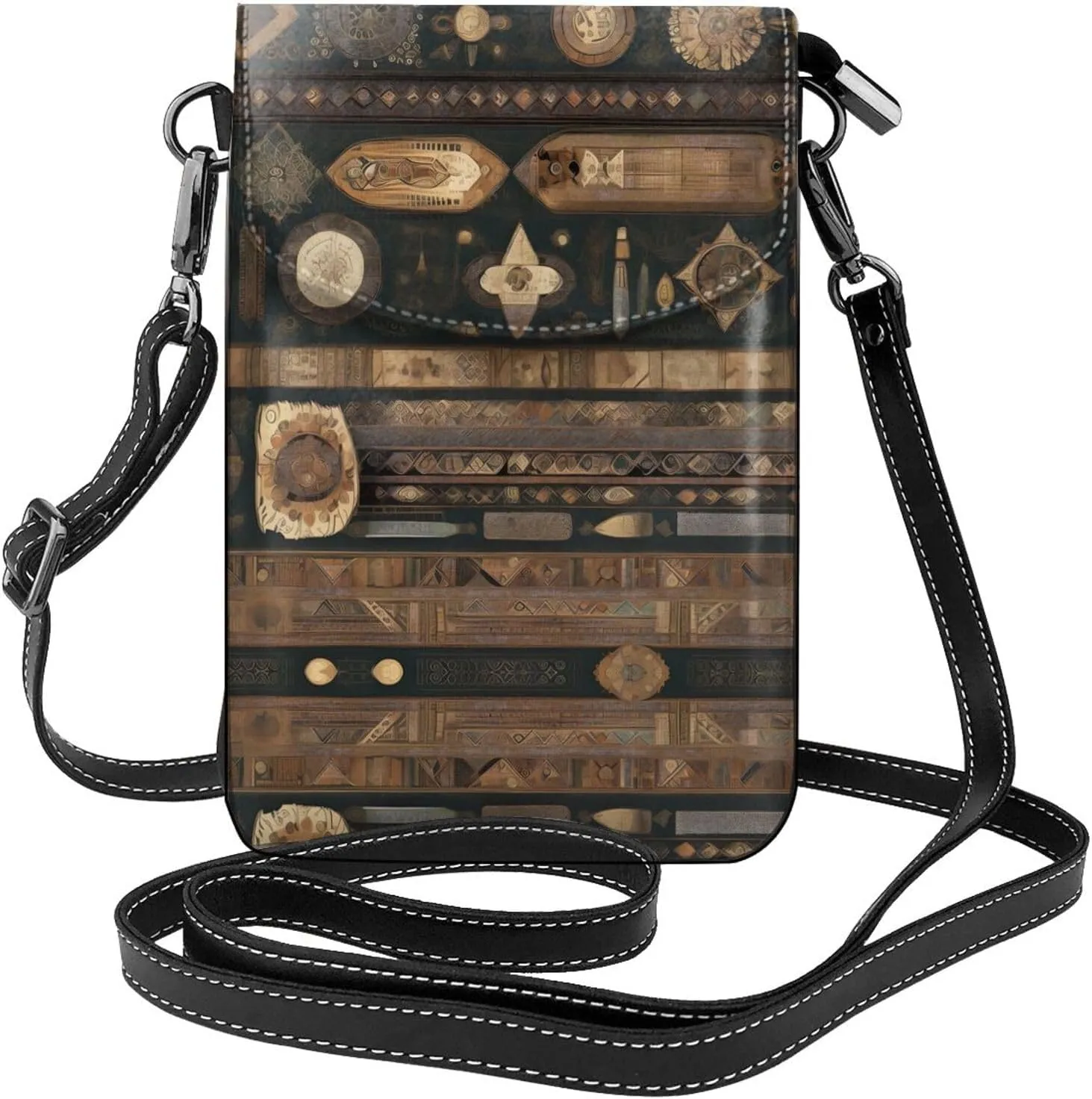 Bohemian style Printed Women's Crossbody Phone Bag - Perfect for Travel and Shopping