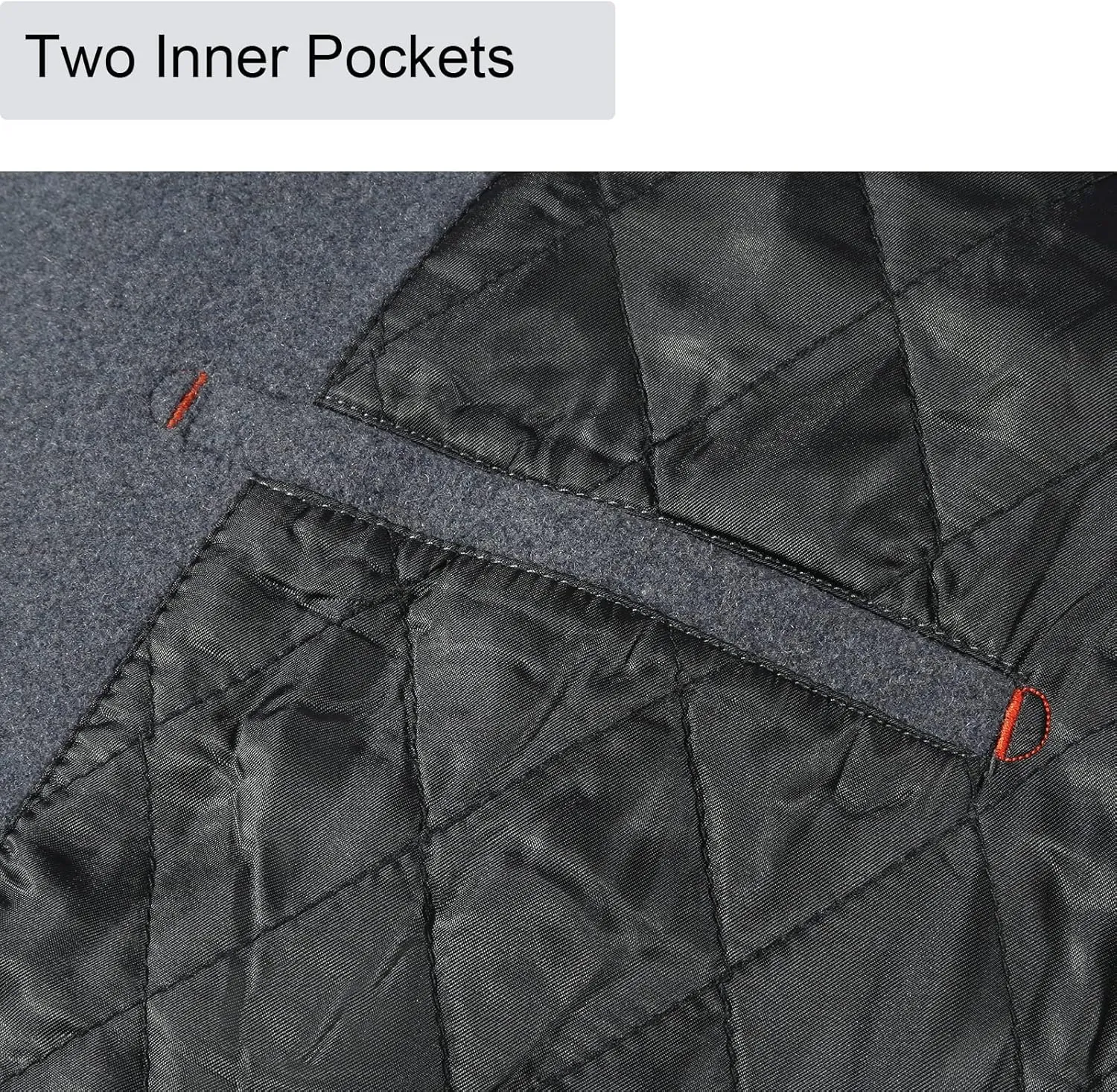 BOJIN Mens Trench Coat Wool Blend Top Pea Coat Winter Long Single Breasted Classic Stylish Business Overcoat