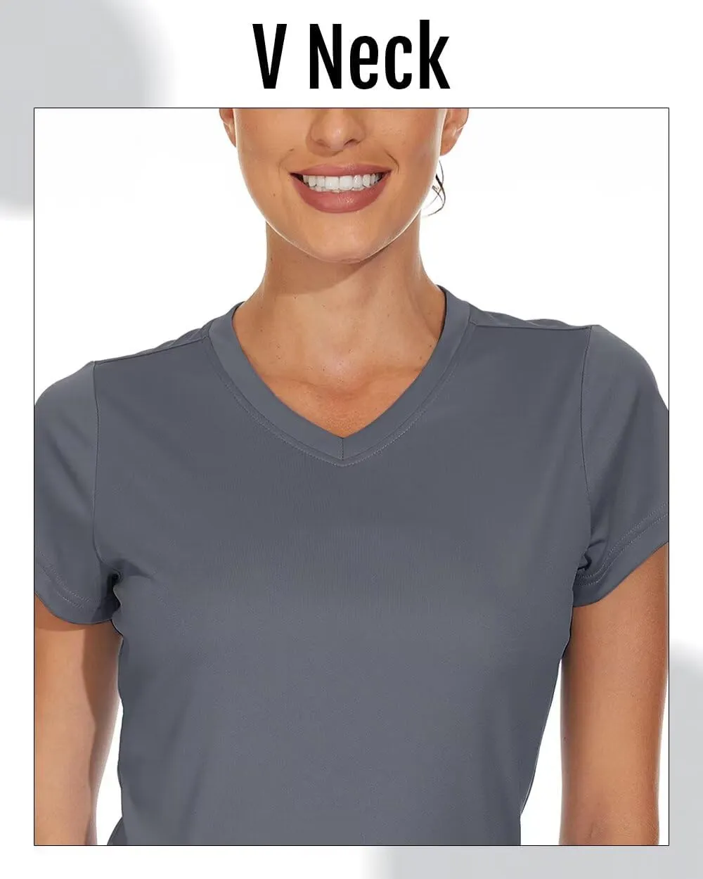 Boladeci Women's Short Sleeve V Neck Sun Shirts UPF 50 UV Protection Quick Dry Tees Workout Summer Tops