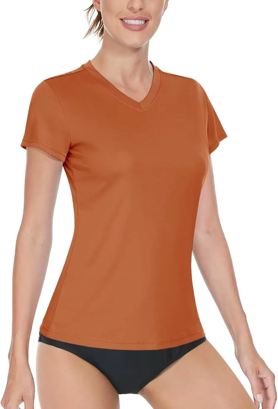Boladeci Women's Short Sleeve V Neck Sun Shirts UPF 50 UV Protection Quick Dry Tees Workout Summer Tops