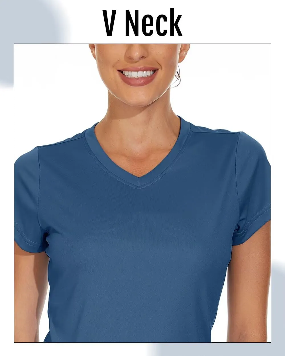Boladeci Women's Short Sleeve V Neck Sun Shirts UPF 50 UV Protection Quick Dry Tees Workout Summer Tops