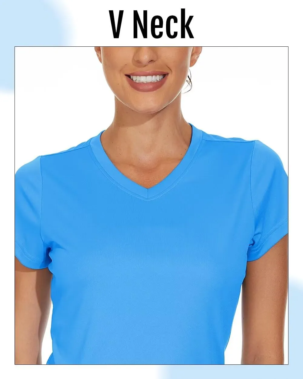 Boladeci Women's Short Sleeve V Neck Sun Shirts UPF 50 UV Protection Quick Dry Tees Workout Summer Tops