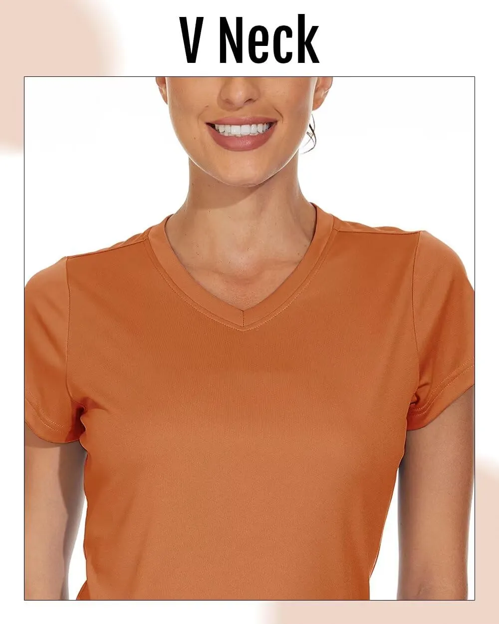 Boladeci Women's Short Sleeve V Neck Sun Shirts UPF 50 UV Protection Quick Dry Tees Workout Summer Tops