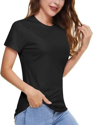 Boladeci Women's UPF 50  Sun Shirts UV Protection Short Sleeve Rash Guard Quick Dry Swim Hiking Tshirts Athletic Workout Tops