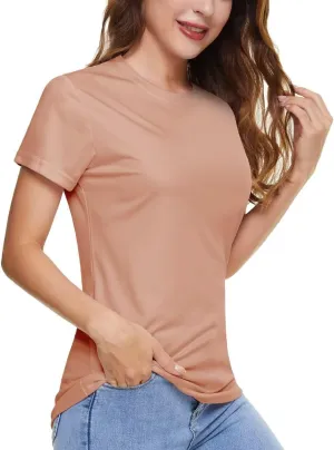 Boladeci Women's UPF 50  Sun Shirts UV Protection Short Sleeve Rash Guard Quick Dry Swim Hiking Tshirts Athletic Workout Tops