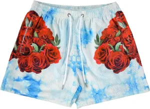 BOOMLEMON Mens Mesh Graphic Print Shorts Casual Fashion Cool Shorts Retro Active Gym Streetwear Short Pants