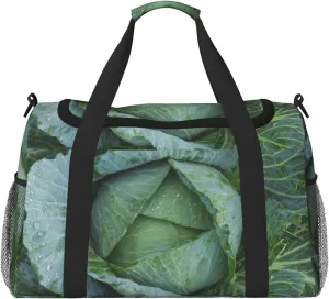 Bright Cabbage Print Everyday Use Travel Duffle Bag Large Capacity Travel Bag Stylish Functional Bag