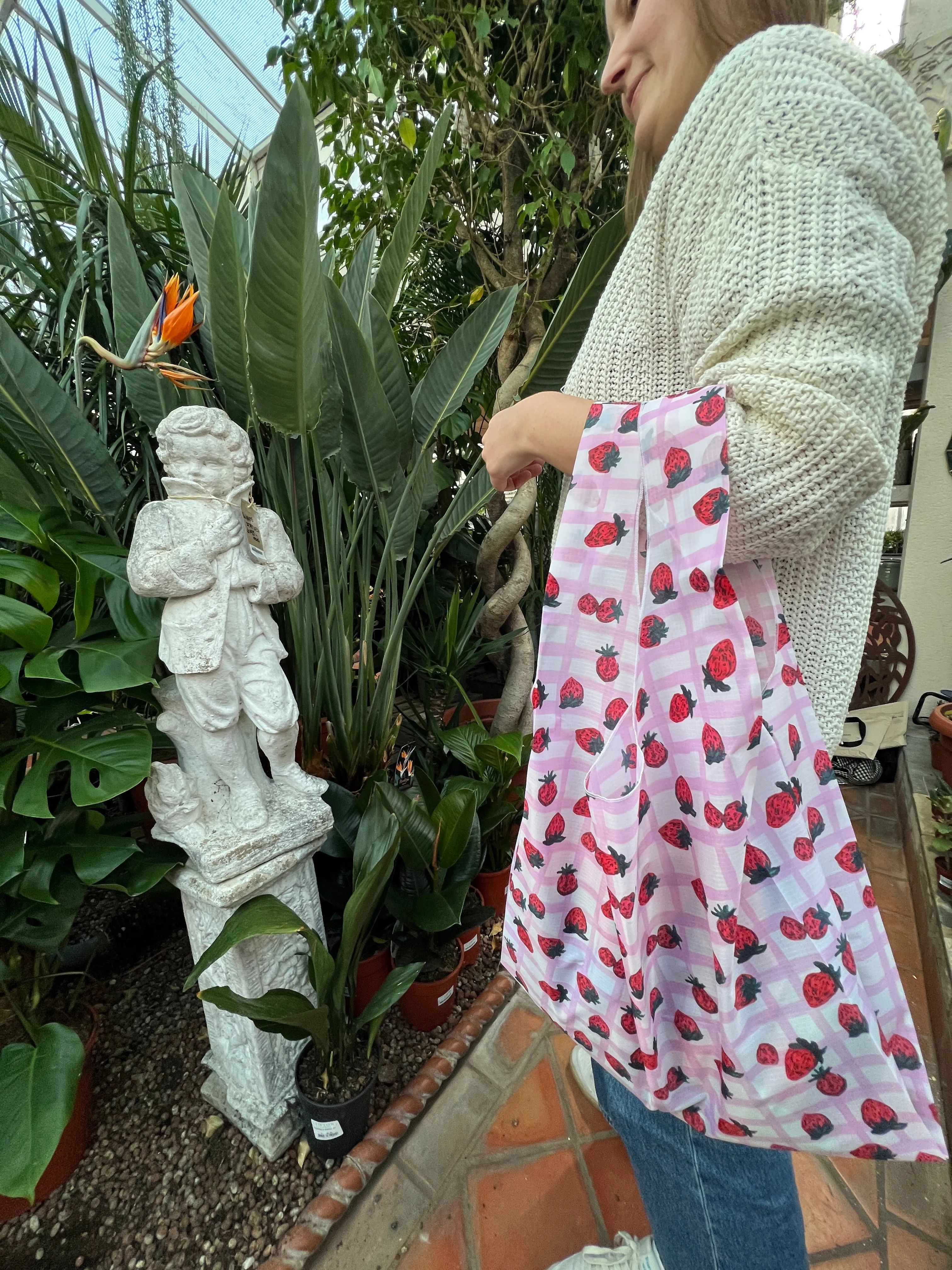 British Strawberries. Parachute All Over Print Shopper Bag