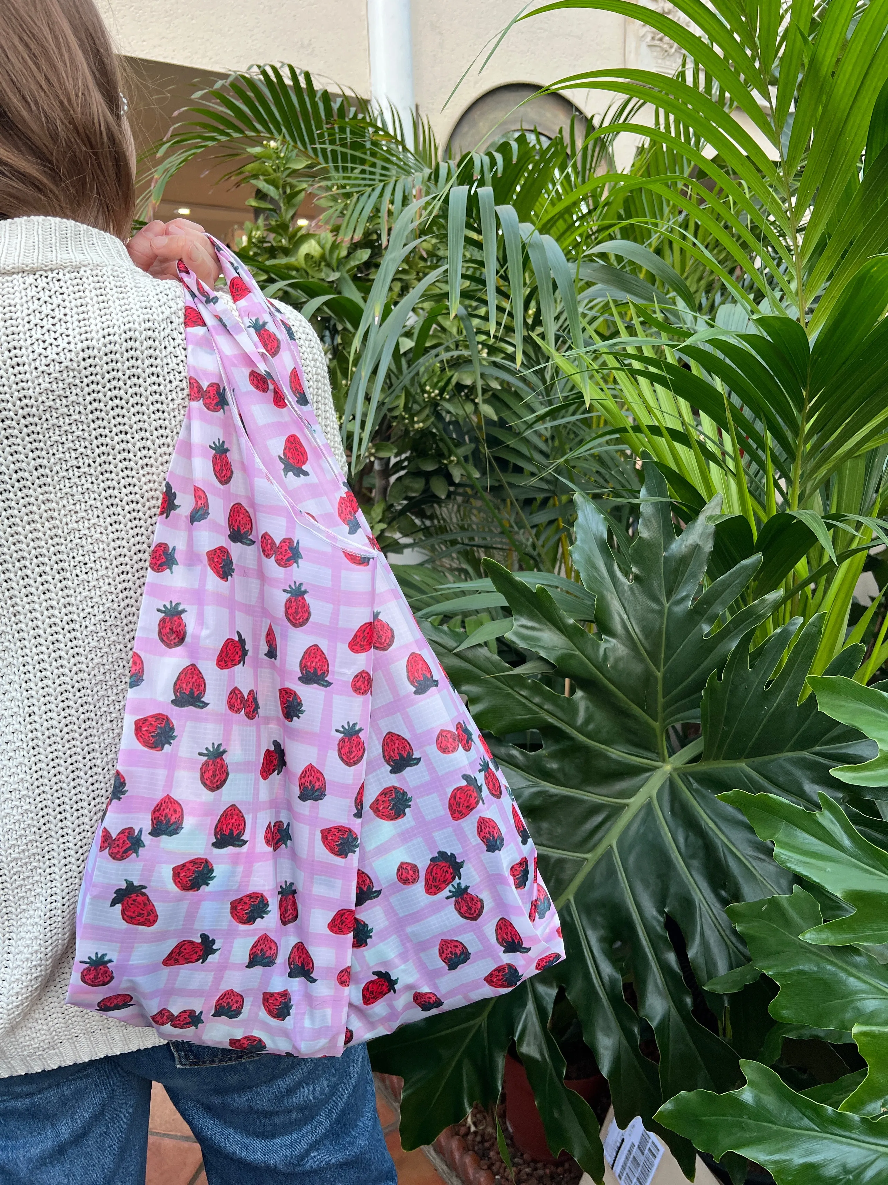 British Strawberries. Parachute All Over Print Shopper Bag