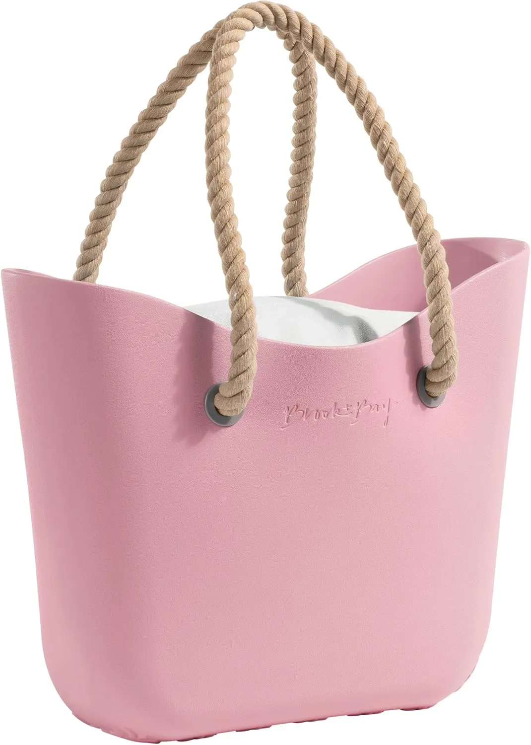 Brook   Bay Beach Bag Rubber Tote Bag with Zipper - Travel Bag, Beach Bags Waterproof Sandproof, Beach Bag for Women