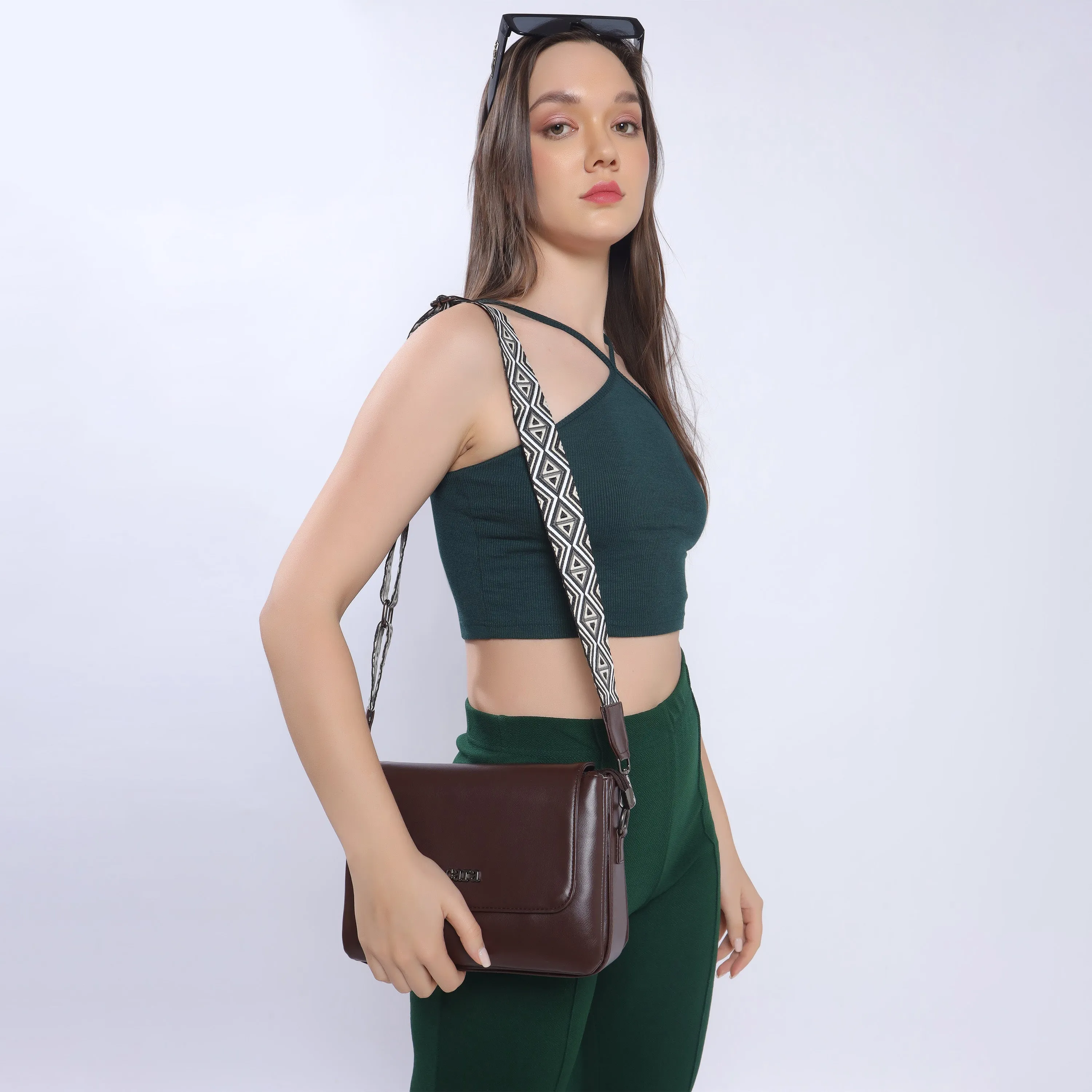 brown Casual Catcher  slingbag  | cara