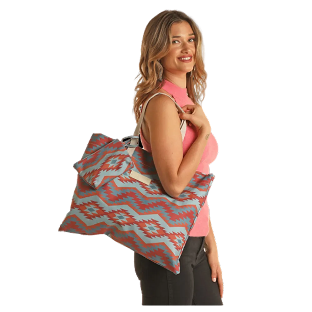 BU43X02652 Panhandle Printed Bag with Woven Strap - Stillwater