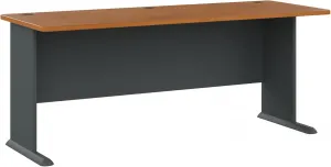 Bush Business Furniture Series A Desk, Large Workstation for Home or Professional Workspace, Desktop Solution for Office Use, 72W, Natural Cherry