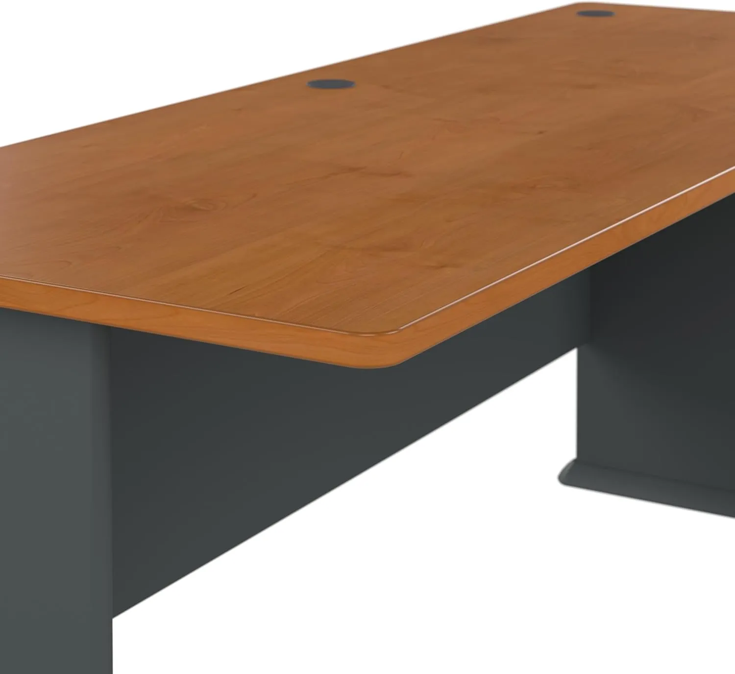 Bush Business Furniture Series A Desk, Large Workstation for Home or Professional Workspace, Desktop Solution for Office Use, 72W, Natural Cherry