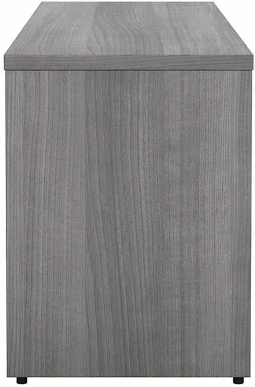Bush Business Furniture Studio C Low Storage Cabinet with Doors and Shelves, Organization for Home or Professional Office, Platinum Gray